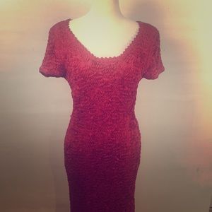 Ann Flescher ribbon red dress